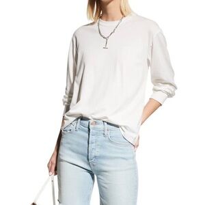 A.L.C. Women’s white cotton crew neck cut out drawstring back new with tags NWT